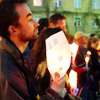 Before the Bombs: Locals and foreigners gather in small war protest